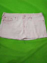 True Religion Pink Denim Mini Skirt