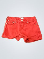True Religion Red Denim Shorts