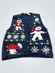 CAPACITY Women's Blue Sleeveless Vest with Polar B..
