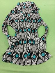 NICOL Women's Pleated Print Blouse