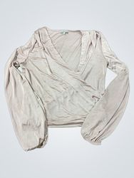 Charlotte Russe Long-Sleeve Wrap Top