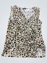 DKNY Sleeveless Animal Print Top