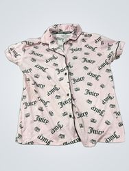 Juicy Couture Top de Pijama Rosa com Logotipo de C..