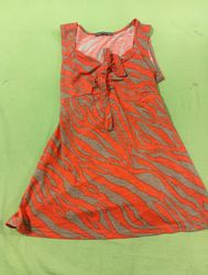 Cassis Collection Orange- und graues Zebra-Print-T..