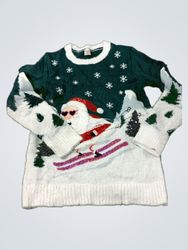 Urlaubszeit Nikolaus beim Skifahren hässlicher Wei..