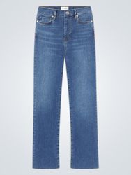 FRAME Le High Straight Long Raw Fray (NWT)