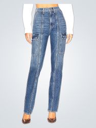 GRLFRND Harper High Rise Slim Cargo In Cameron (Li..
