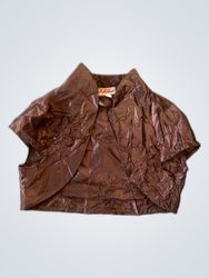 Adika Brown Satin Jacket