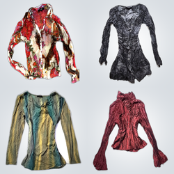 Y2K Floral Blouses Bundle