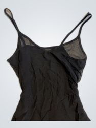 Schwarze Spaghettiträgerbluse