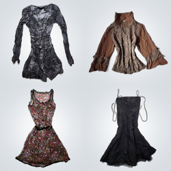 Y2K Blouses and Lace