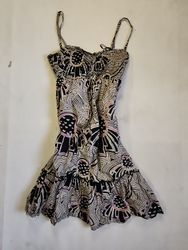 Top de Natação com Padrão Preto e Branco