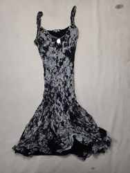 Black and White Tie Dye Bikini Top