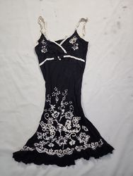 Black Embroidered Dress