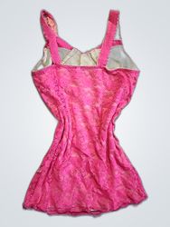 Pink Lace Trim Camisole Top