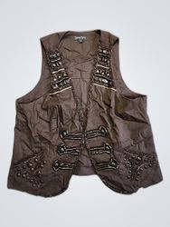 Guess Brown Beaded Waistcoat