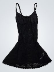 Unbranded Black Lace Slip Dress