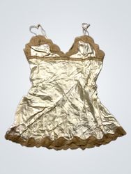 Silk Camisole with Lace Trim