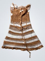 Crochet Striped Dress