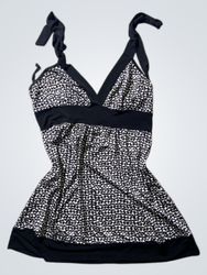 Black and White Patterned Swimsuit