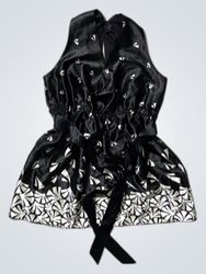 Black Satin Corset Top