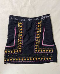 Desigual Black Skirt with "You look nice today" Em..