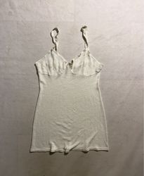 Cream Ribbed Knit Camisole