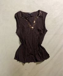 FABIANI Women's Embellished V-Neck Top