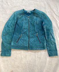 Sotomod Teal Leather Jacket