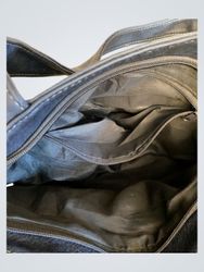 Prelude Blue Faux Leather Shoulder Bag