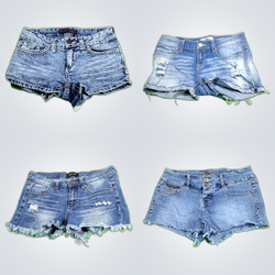Y2K Distressed Denim Shorts