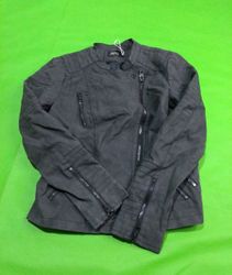 Only Grey Faux Leather Jacket