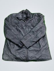 K&C Collections Black Leather Jacket