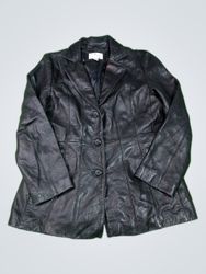 Worthington Black Leather Blazer Jacket