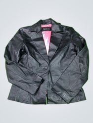 Studio Y Black Leather Blazer