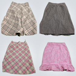 Denim and Plaid Skirts