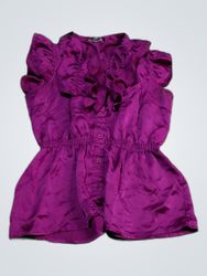 Isabella Ruffle Blouse Purple
