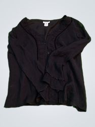 Harold's Black Ruffle Blouse