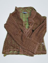 Shouq Brown Knit Cardigan