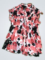 Worthington Printed Ruffle Blouse