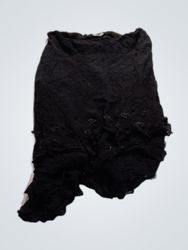 Black Chiffon Ruffled Maxi Skirt