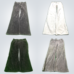 Gray Beige Corduroy Pants