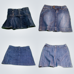 Plaid and Denim Skirts