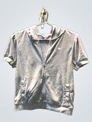 Juicy Couture Short Sleeve Zip-Up Hoodie