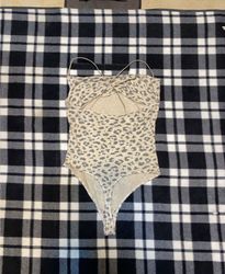 Body em estampa de leopardo sem marca