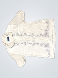 Camisa de Botão de Manga Curta Sem Marca