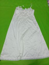 White Lace Trim Slip Dress