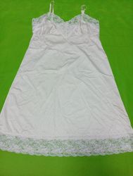 White Lace Trim Slip Dress