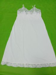 White Lace Trim Chemise