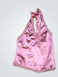 Pink Satin Bra